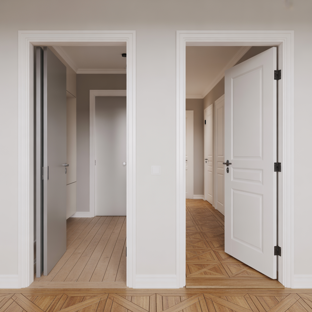 val mellan skjutdorr och slagdorr i innervagg jamforelse och