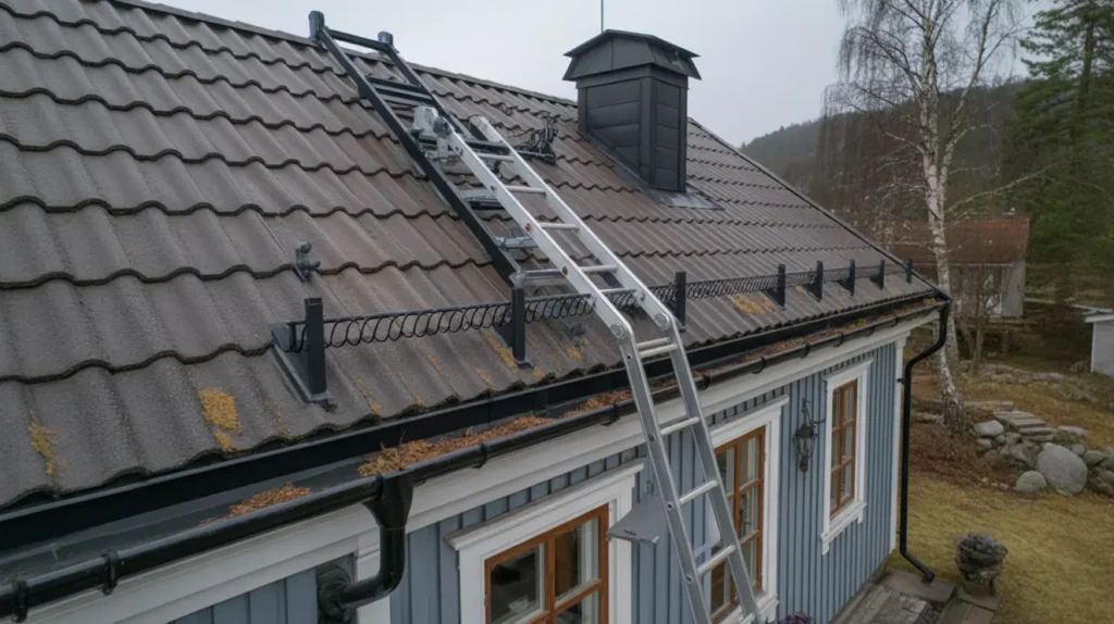 taks kerhet p villan sn rasskydd takstege och glidskydd krav montage och kostnad med rot